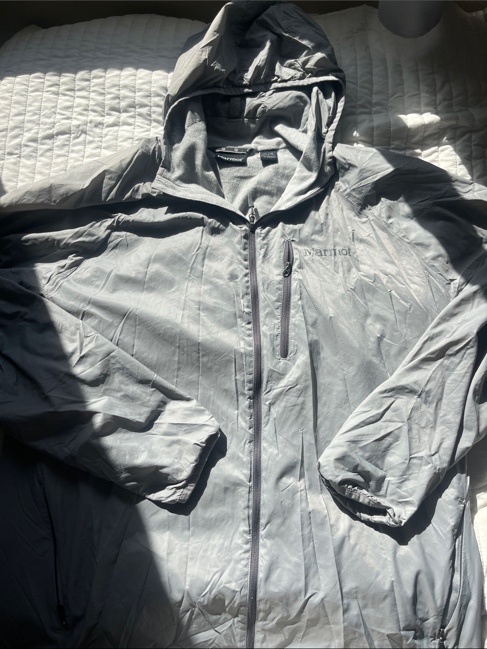 Marmot Men's Hooded Rain Jacket - Gray